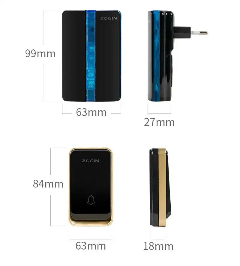 Wireless Doorbell Waterproof Self-powered Button Intelligent Door Bell Sets Home Welcome Outdoor 1 2 3 Receiver EU AU US UK Plug - Magic Electronics