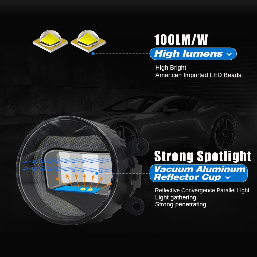 Buildreamen2 Car LED Projector Fog Light + Daytime Running Light DRL White 12V For Infiniti QX QX50 QX56 QX70 2006-2014 Magic Electronics H8b6da1ca4e1c4068af23fcf8cfe1f5a3P
