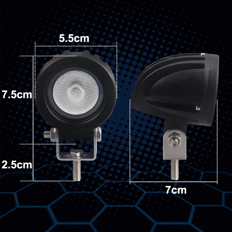 Led Motorcycle Spotlight Day Time Running Lights Spot Flood Beam Auto Motorbike Soocter Led Bulb Fog Lamp Work Head Light - Magic Electronics