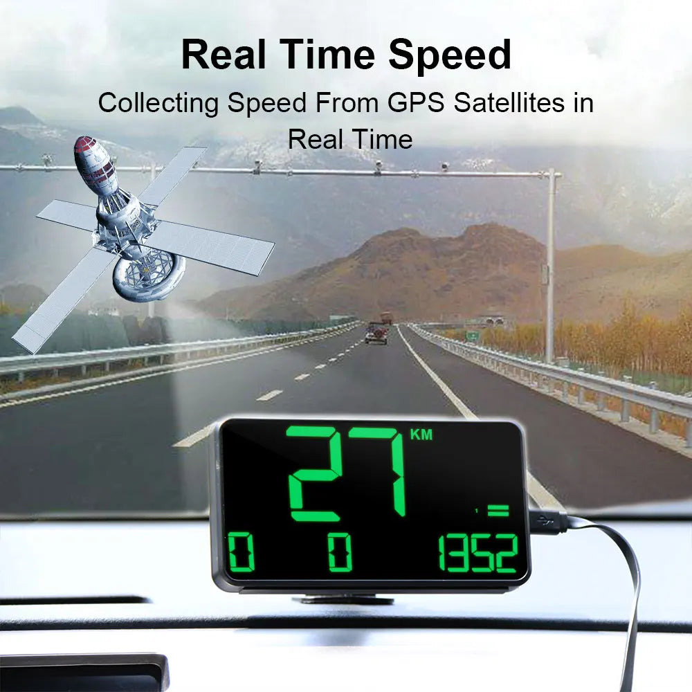 Large Fonts 5.3" GPS Speedometer Digital Car Speed Display Over Speeding Alarm System Universal For Bike Motorcycle Truck Car Magic Electronics HTB1tjEIaBCw3KVjSZFlq6AJkFXab