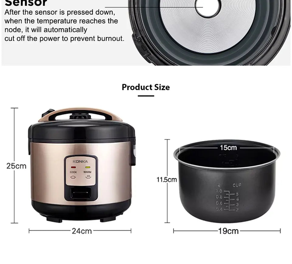 CILANDAR 2/3/4/5L Electric Rice Cooker Micro Pressure Rice Cooking Machine With Non-Stick Coating Detachable Exhaust Valve Magic Electronics Hac198c45d0714ec1aa90e3a16aca975ax