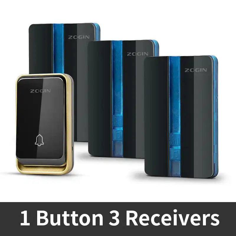 Wireless Doorbell Waterproof Self-powered Button Intelligent Door Bell Sets Home Welcome Outdoor 1 2 3 Receiver EU AU US UK Plug - Magic Electronics