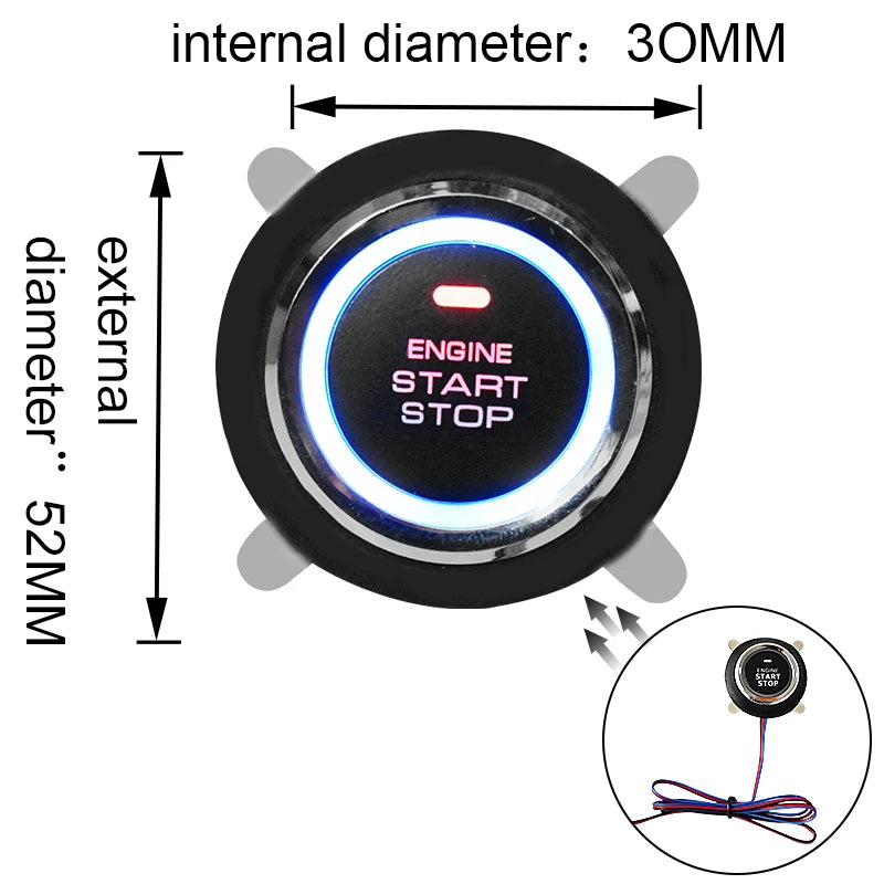 Car Remote Control PKE Car Keyless Entry Engine Start Alarm System Push Button Remote Starter Stop Auto Magic Electronics Hd767ee5392af4ad0bca4187a94cf7e6ar