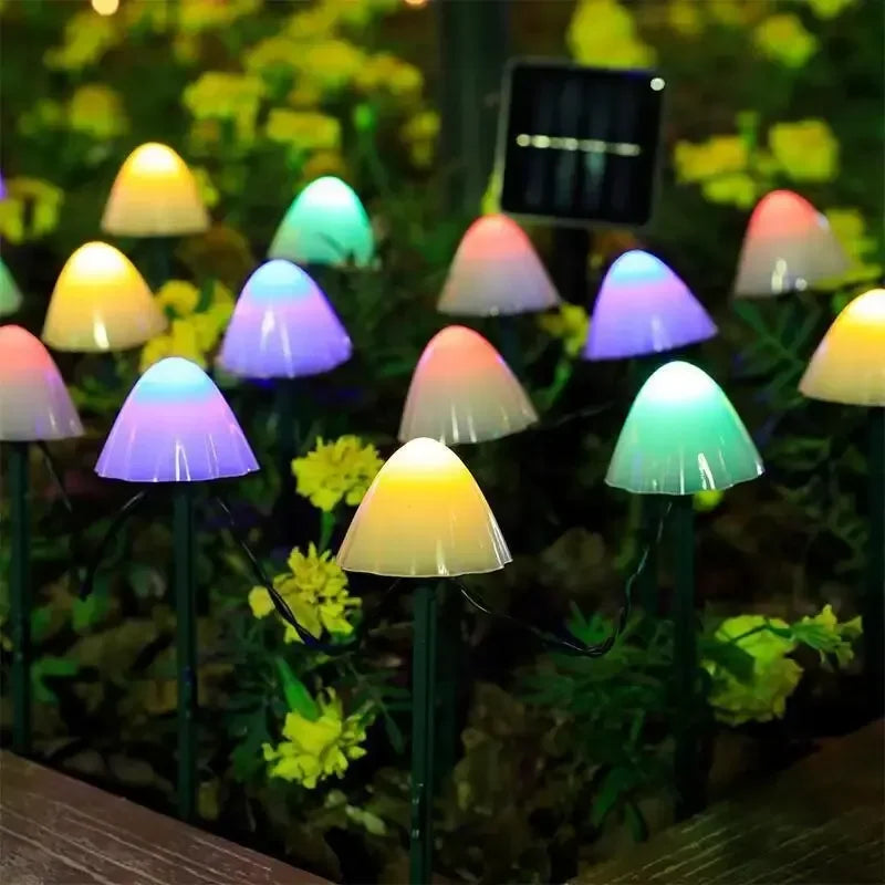 10 LED Solar Mushroom Lights Outdoor Waterproof Decorative Street Lights for Lawn Garden Patio Christmas Holiday Decoration Magic Electronics S003c74cc276f4812ac8fa9a90d1bd77c5