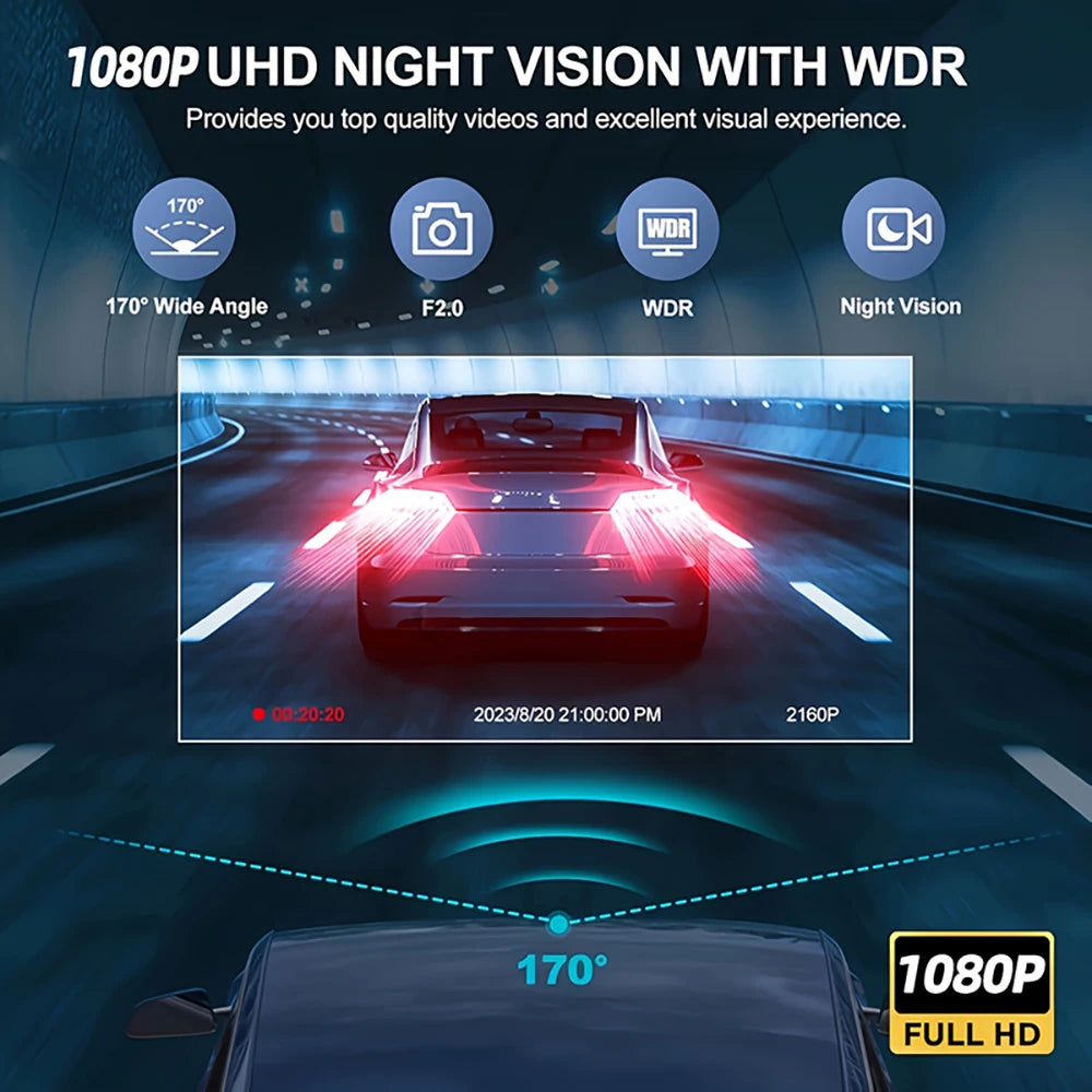 3Channel 1080P Dash Cam for Cars WIFI Car DVR Video Recorder Rear View Camera for Vehicle Night Vision Black Box Car Assecories Magic Electronics S00518e7d0ee74fa680542cd855a40d677