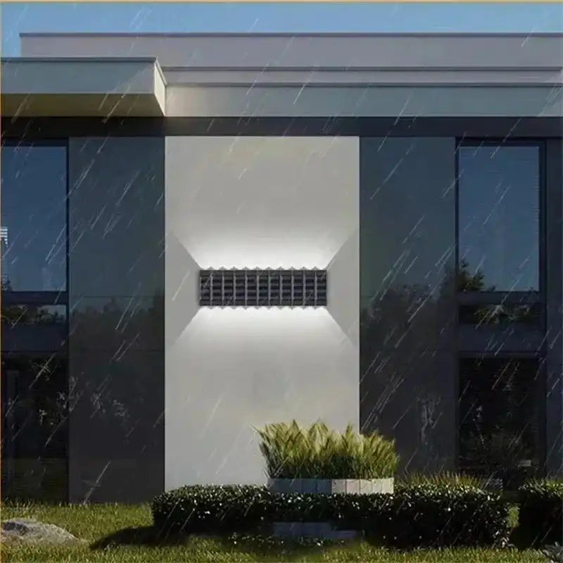 Solar Wall Lamp Outdoor Waterproof Solar Lights Up And Down Convex lens Lighting For Garden Street Landscape Balcony Outdoor Dec - Magic Electronics