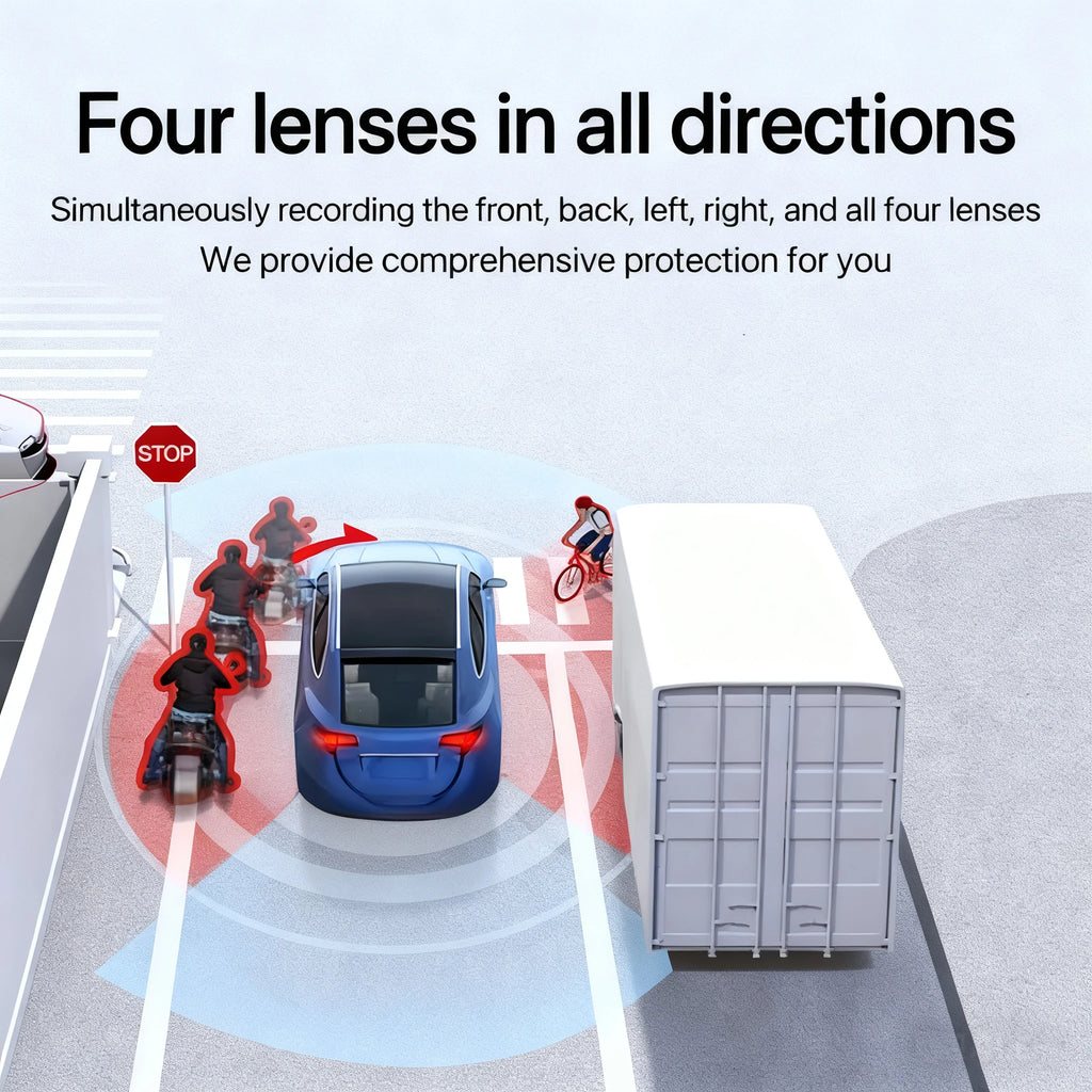 360° dashcam car camera recording wifi wireless webcam way video recorder 1080P 24 Parking 4 Channel Car black box Magic Electronics S017833e80cc84c159e9bac12c8db9099t