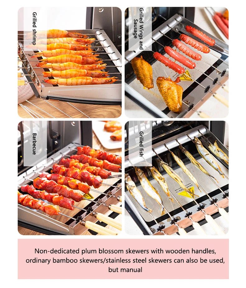 Barbecue Grill Household Automatic Rotating Skewers Machine Smokeless Rotary Electric Grill 220V/1200W Barbecue Grill Magic Electronics S01b3c447b5194c05b87ea58cf5d97305Y