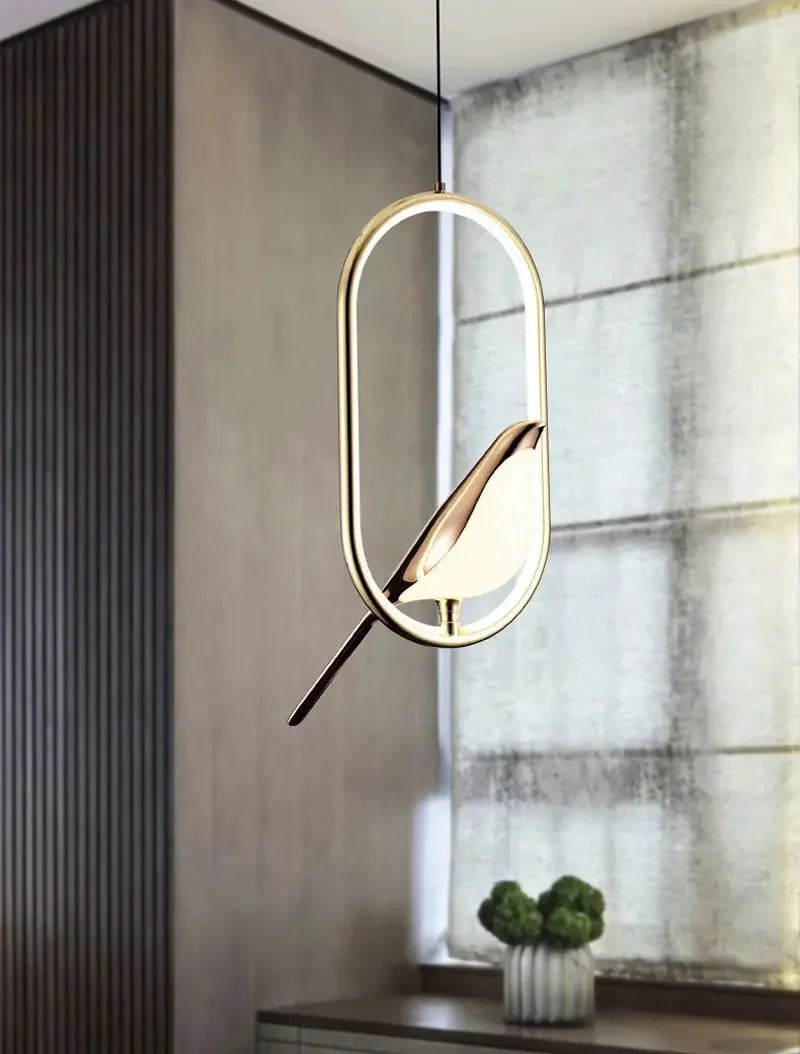 LED Gold Silver Magpie Bird Pendant Light Chandelier for Bedroom Living Room Indoor Hanging Lamp AC110v 220v Drop Shipping Magic Electronics S028888656ee04194b6fd361a311da760J
