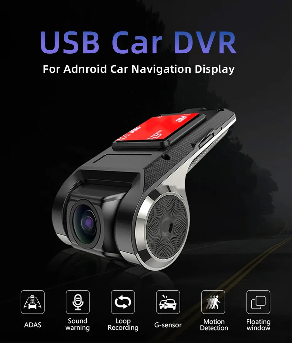 JUNDOF ADAS Car DVR For Car DVD Android Player Navigation Dashcam DVRs Video HD 720P USB TF Card 32G /64G Dash Cam Auto Recorder - Magic Electronics