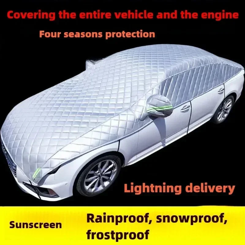 Reflective Waterproof Car Snow Cover Universal Sunshade Sun Shade for Snowproof Anti Scratch Windshield Silver-coated Protector Magic Electronics S044ab19c129c46eb835dc272b773924cM