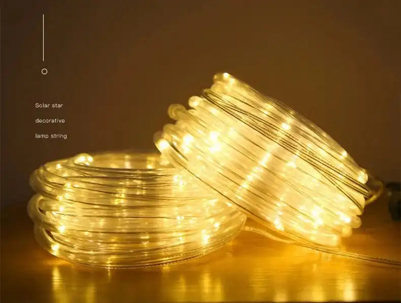 Solar String Lights Outdoor Waterproof LED Strip Rope Tube Lamp Christmas Fairy Garland String Lights for Garden Tree Yard Fence - Magic Electronics