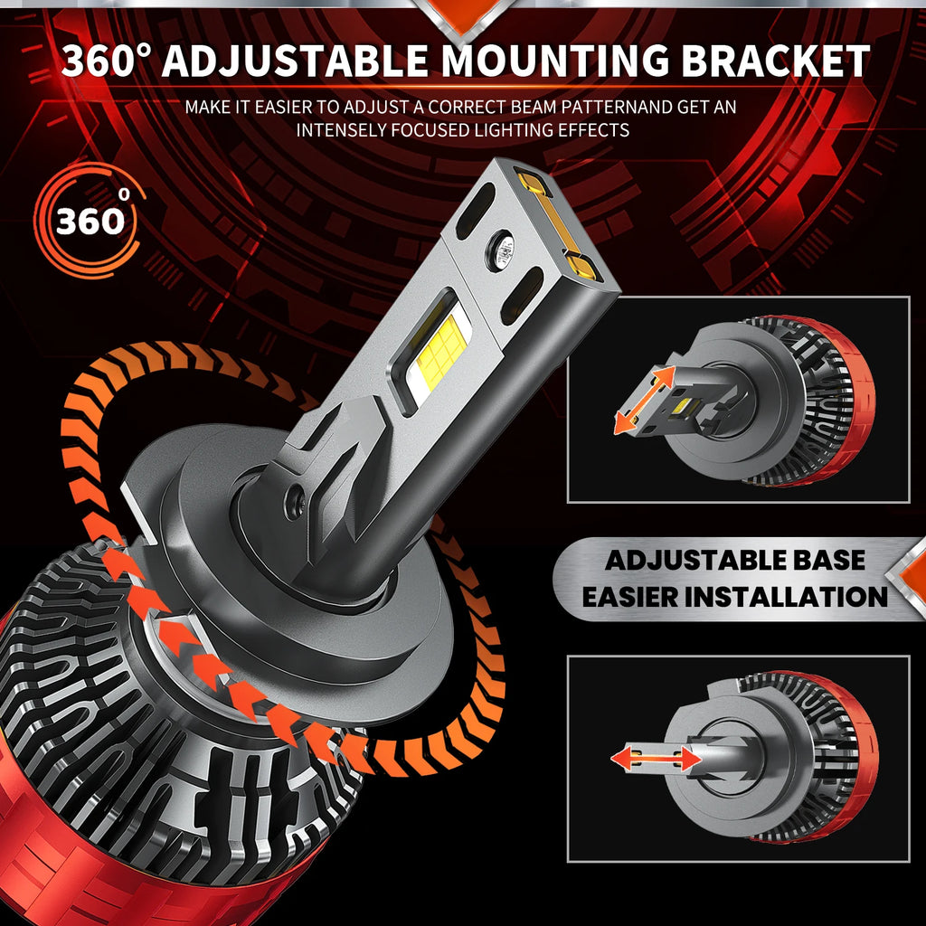 ACTVTCA 9000W 18000000LM H4 H7 LED Headlights 6000K Headlamp H1 Led H11 H8 H3 HB3 9005 HB4 9006 9007 9008 H13 9012 H9 Car Lights - Magic Electronics
