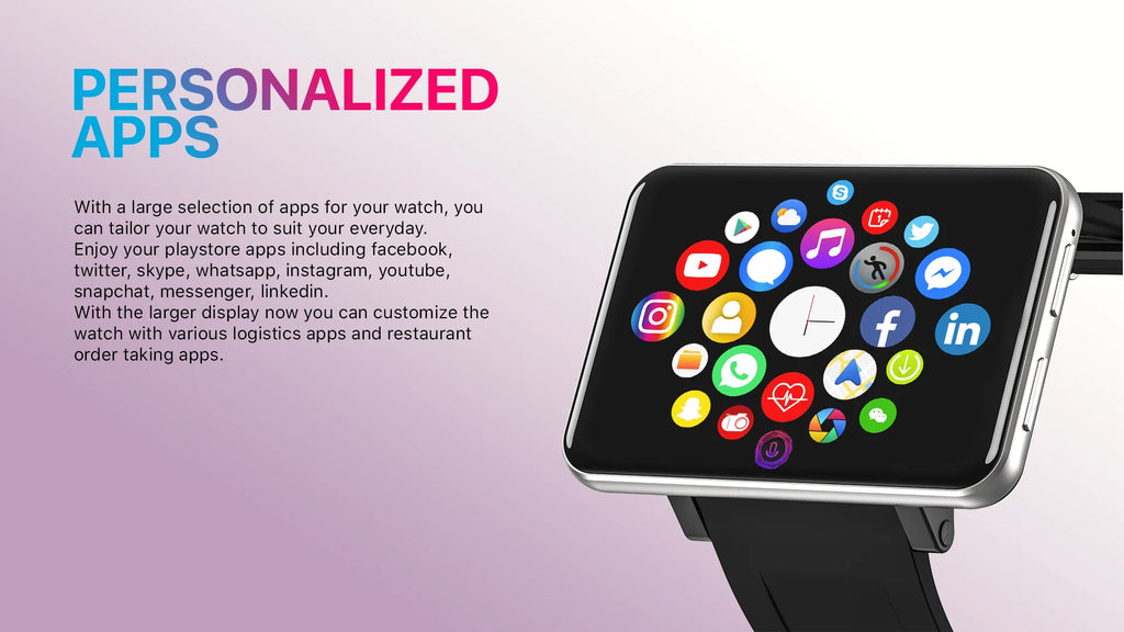 DM100 4G LTE 2.86" Android Smart Watch Android 7.1 OS Phone Watch 32 ROM 5MP Camera 480*640 Screen 2700mah Battery Smartwatch Magic Electronics S061aa30f9e314d3397b85694b9bc15cdo