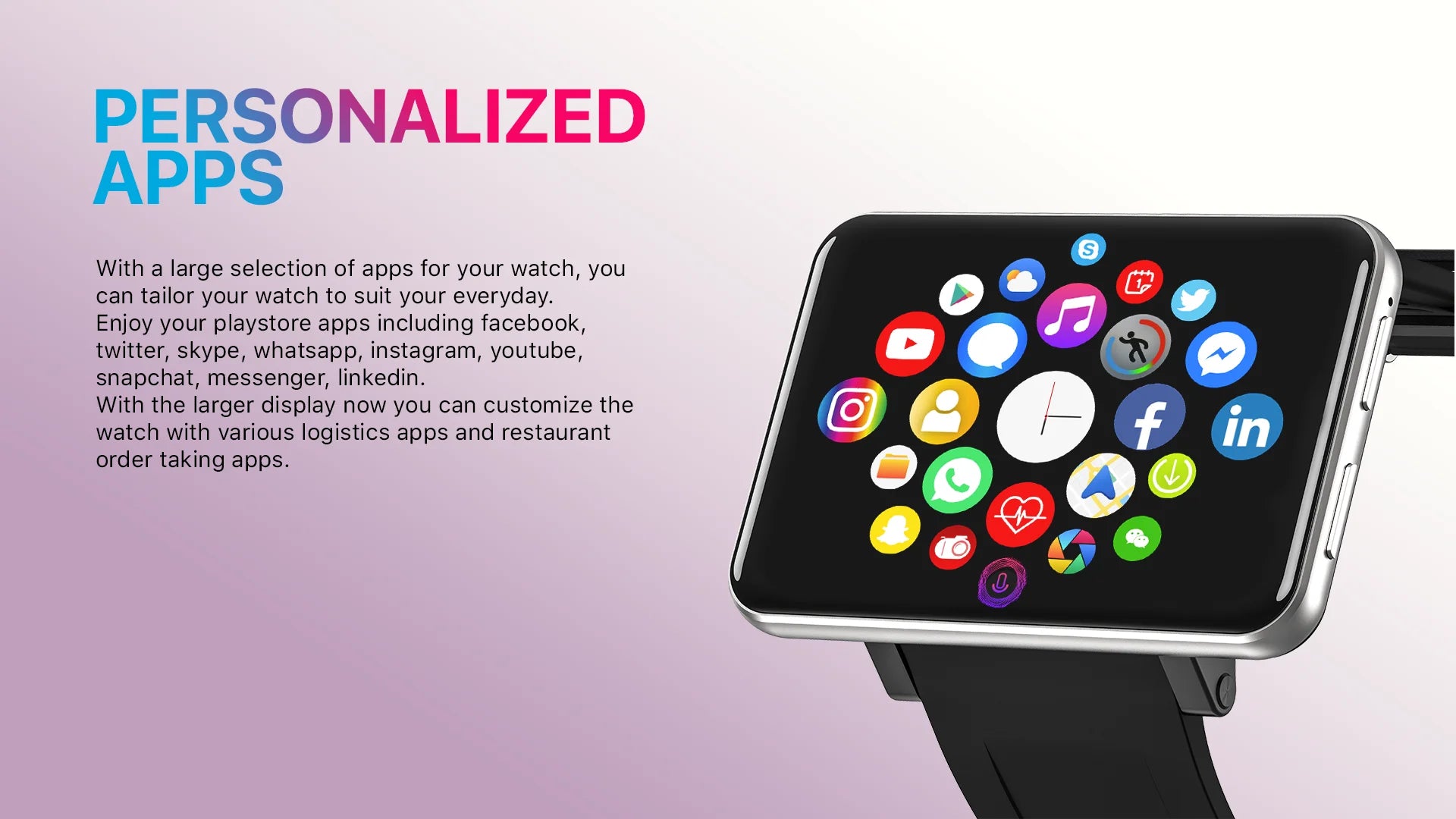 DM100 4G LTE 2.86" Android Smart Watch Android 7.1 OS Phone Watch 32 ROM 5MP Camera 480*640 Screen 2700mah Battery Smartwatch Magic Electronics S061aa30f9e314d3397b85694b9bc15cdo