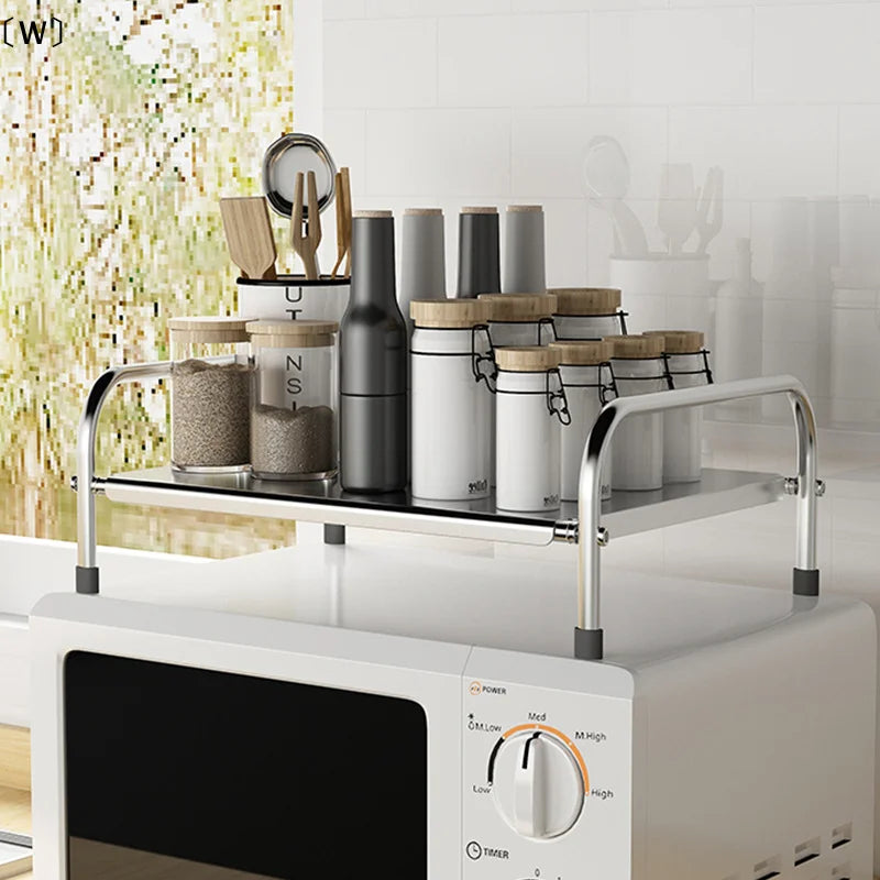 〔W〕Kitchen Stainless Steel Induction Cooker Rack Floor Mounted Multifunctional Shelf Gas Stove Support Kitchen Accessories - Magic Electronics