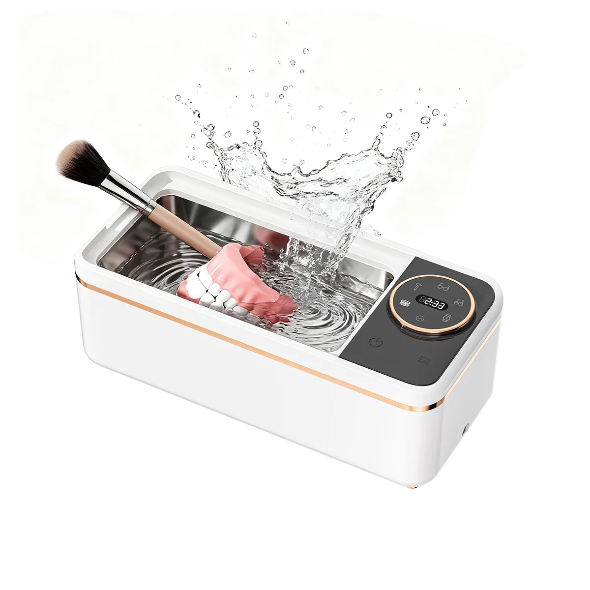 Ultrasonic 55KHZ Cleaning Machine Soundwave Technology Deep Cleaning Appliance for Glasses Dentures Jewelry Makeup Brushes WHITE EU Magic Electronics S06beeeab511e4f7e959674768d7d45caw WHITE EU