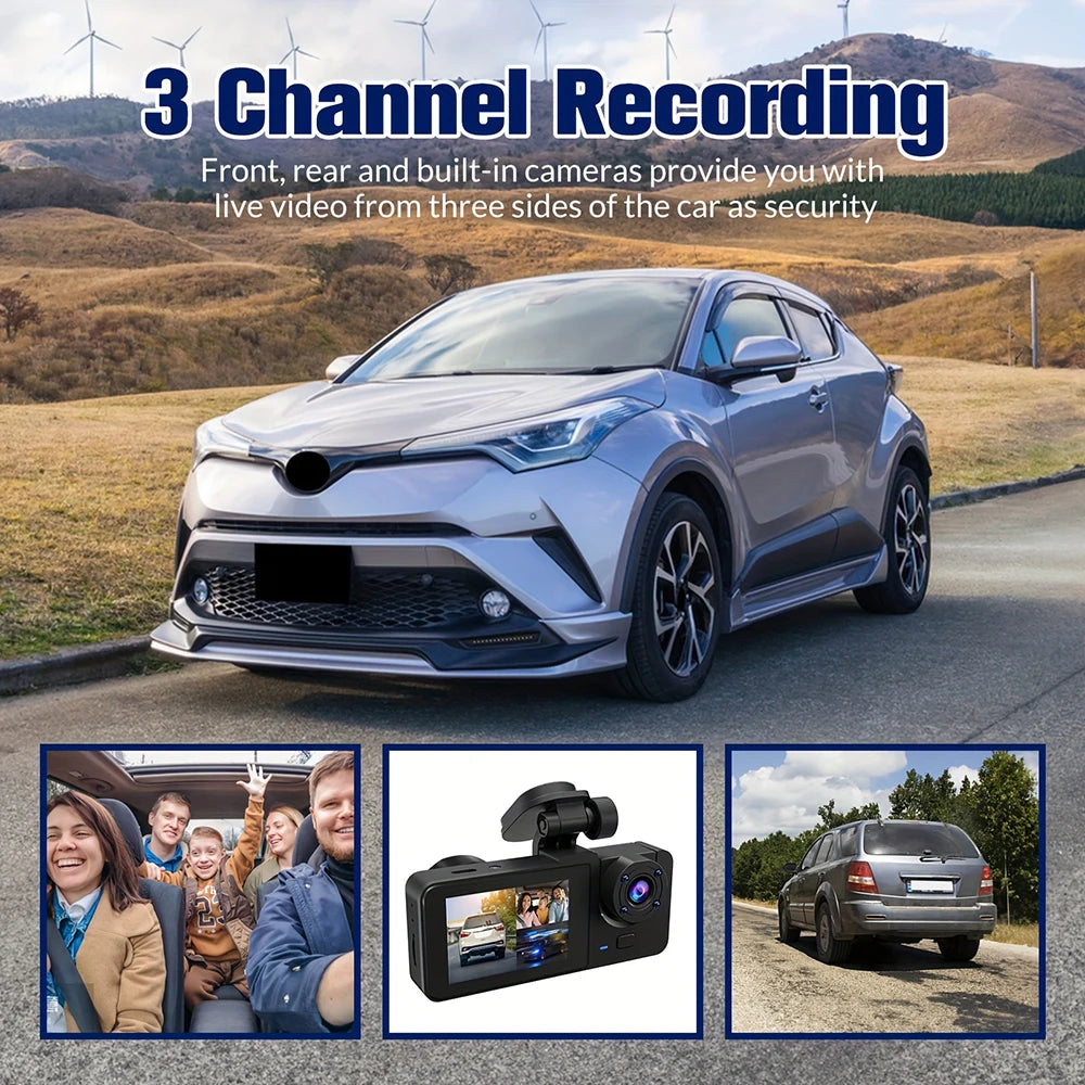 3Channel 1080P Dash Cam for Cars WIFI Car DVR Video Recorder Rear View Camera for Vehicle Night Vision Black Box Car Assecories Magic Electronics S07531e545984450ba496f08e90644ee8M