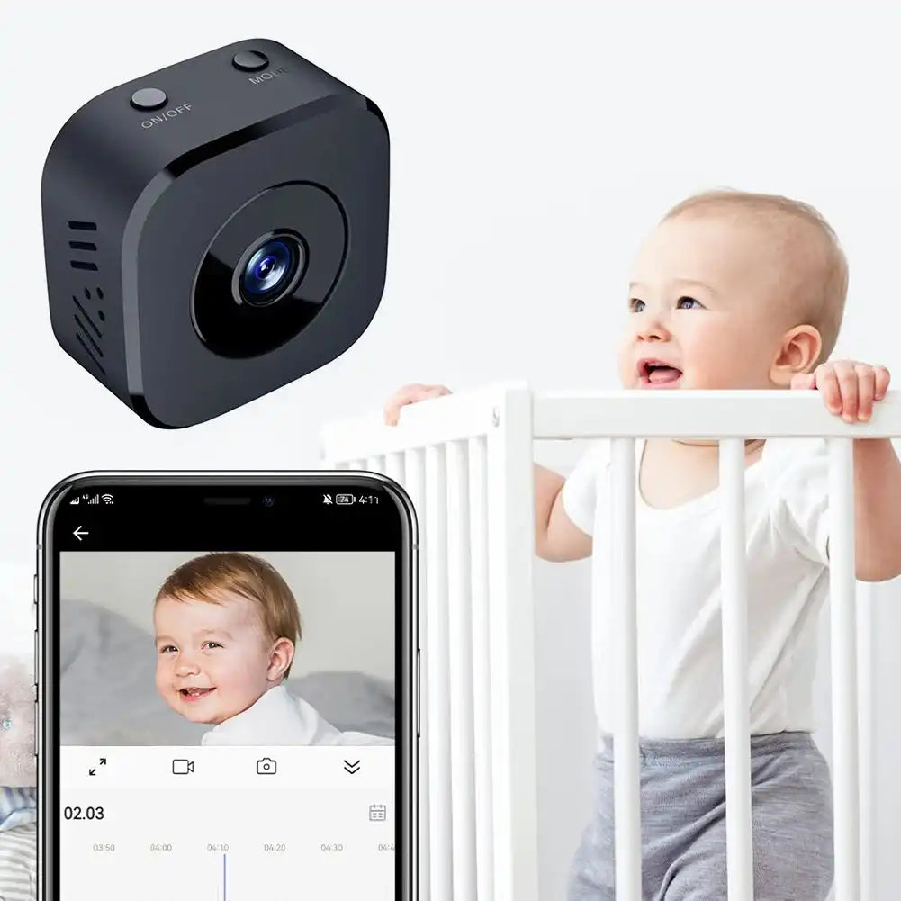 Smart Wireless Security Camera Rechargeable Househeld WiFi Surveillance Motion Detection Mini HD Camera for Home Office - Magic Electronics