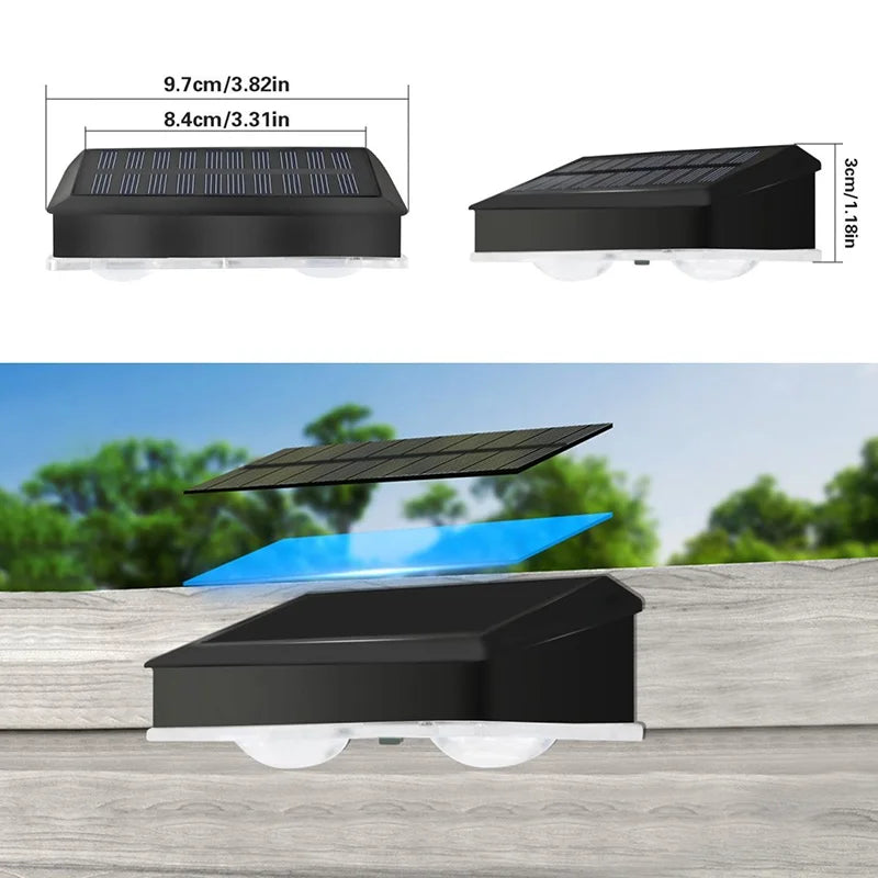 Solar LED Light Outdoor Waterproof Garden Decor Solar Powered Lamp Super Bright Villa Door Number Balcony Sunlight Wall Lighting - Magic Electronics