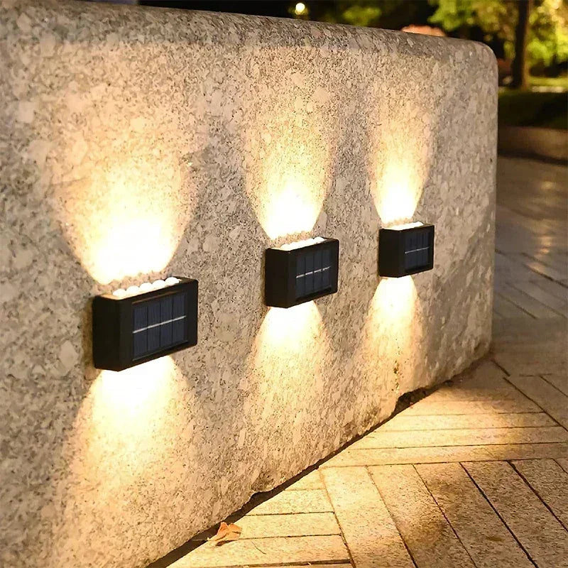 14/16 LED Solar Wall Lamp 1200mAh Outdoor Waterproof Up and Down Solar Lighting Light for Garden Fence Decoration Sunlight Light - Magic Electronics