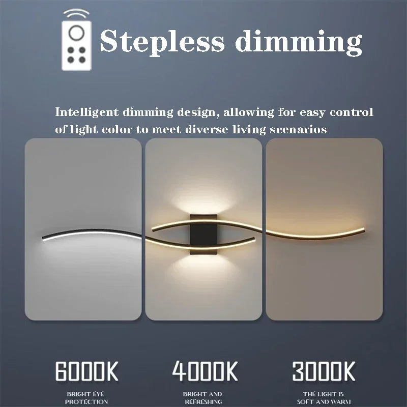 LED Wall Lamp Smart Remote Control Adjustable Color Temperature Brightness Bedroom Living Room Home Upper and Lower Led Lamps - Magic Electronics