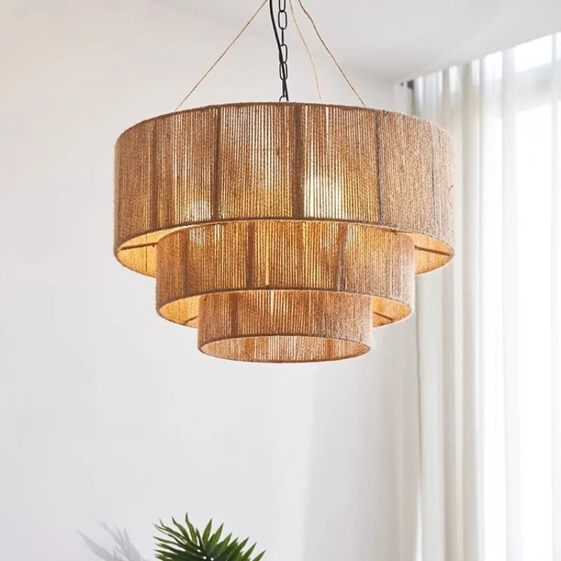 Nordic Hemp Rope Pendant Lights Wabi Sabi E27 Led Chandeliers For Dining Room Minimalism Hanging Lamp Bedroom Light Fixtures Magic Electronics S0a9fee10cf1046f79f43a0a65293748cq