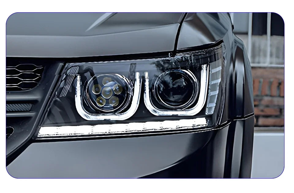 Auto Headlights Assembly For Fiat Freemont 2012-2014 Car Front Lamps Upgrade LED Double U Projector Lens Tool Accessories - Magic Electronics