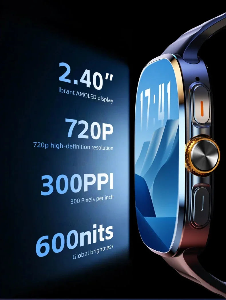 New M99 5G Cellular Version Smartwatch 2.4inch Amoled Larger Screen Android Smart Watch With Rotary Camera Sim Card Slot WIFI - Magic Electronics