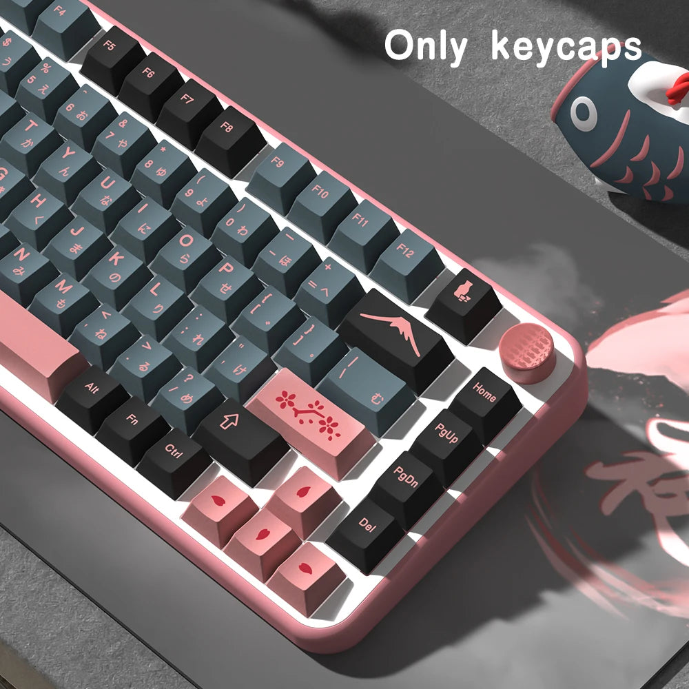 KYOMOT 156 Keys Night Sakura Keycaps German French Korean PBT Cherry Profile Anime ISO Keycaps for MX Switch Mechanical Keyboard Magic Electronics S0ccb6c17b69a418782c4a1c13bca9e332