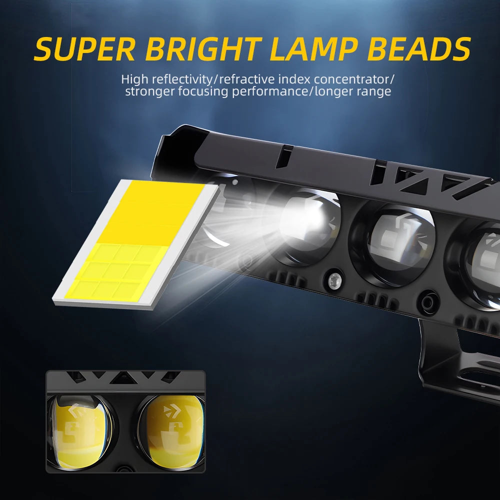Motorcycle Car LED Work Light Truck Headlight Fog Light 9-80V Spotlight 60W 3570 6SMD Driving Light for ATV SUV UTV Dual Color Magic Electronics S0dd75e18f1134126a7cf47b645dd4214V