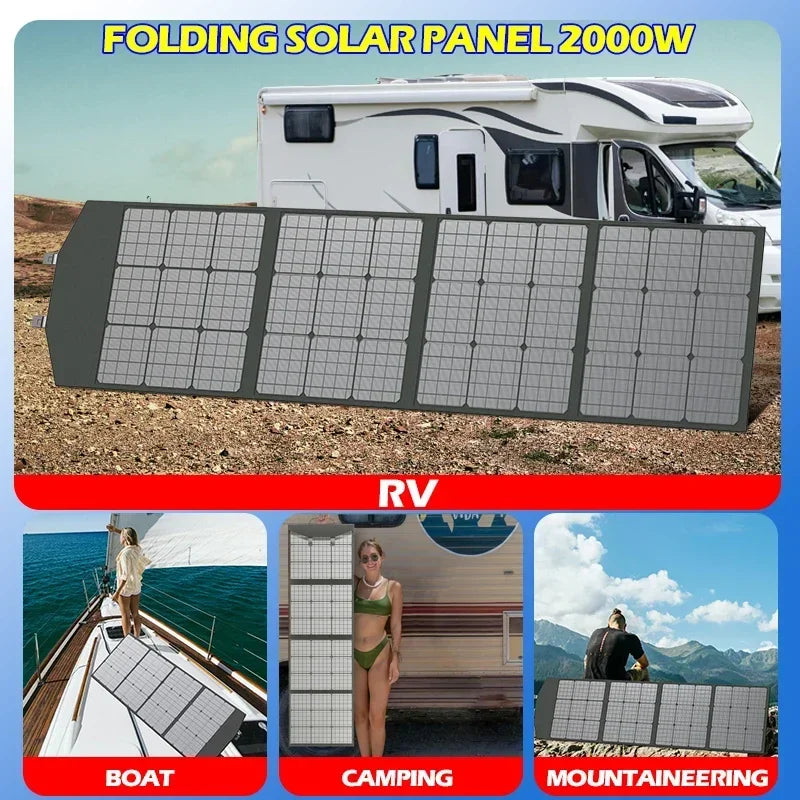 View details for Flexible, Foldable, High Efficiency Solar Panel, Travel & Phone & Boat, Portable 12V 2000w 1500w 1000w 500w Solar Panel Kit Flexible, Foldable, High Efficiency Solar Panel, Travel & Phone & Boat, Portable 12V 2000w 1500w 1000w 500w Solar 