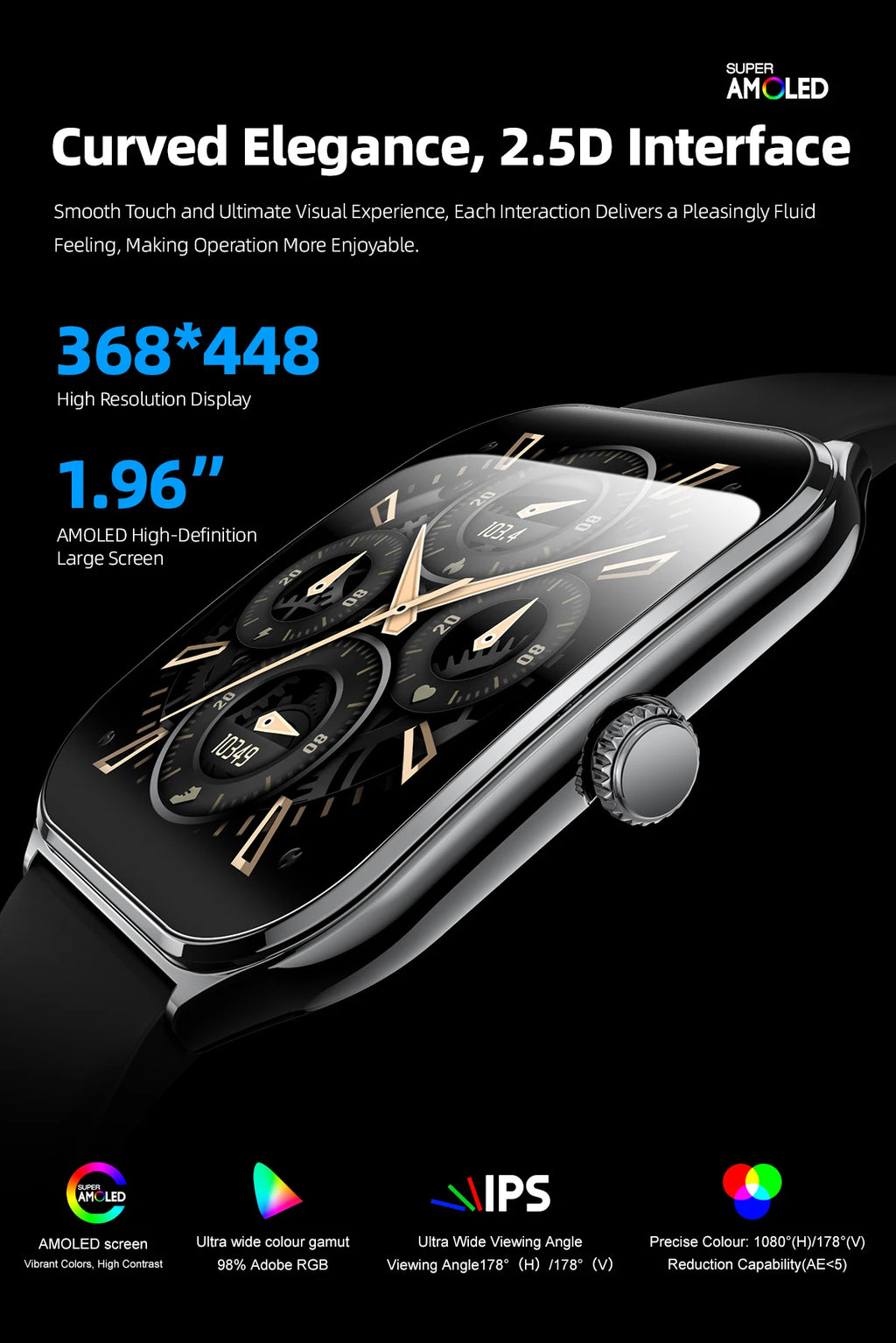 New Ultra Thin Smart Watch men 1.96" AMOLED 360*360 HD Pixel Display Always Show Time Call Reminder Smartwatch Ladies For huawei Magic Electronics S0e4ea436d4994e13b3b93fb4ceb3eb6aq