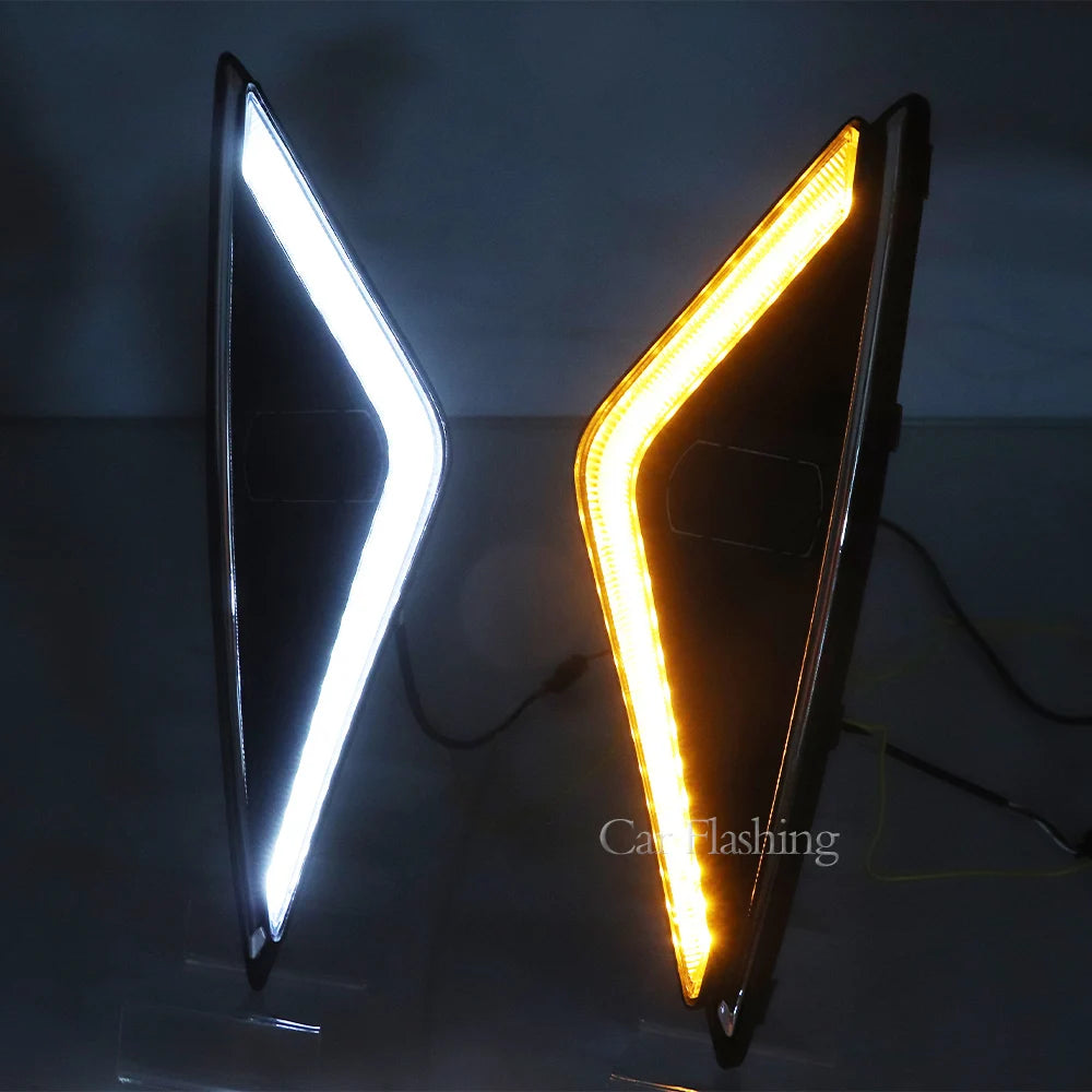 Car LED DRL For Haval H6 2020 2021 2022 Daytime Running Lights with yellow Turn Signal Fog lamp cover Driving Lights headlight - Magic Electronics