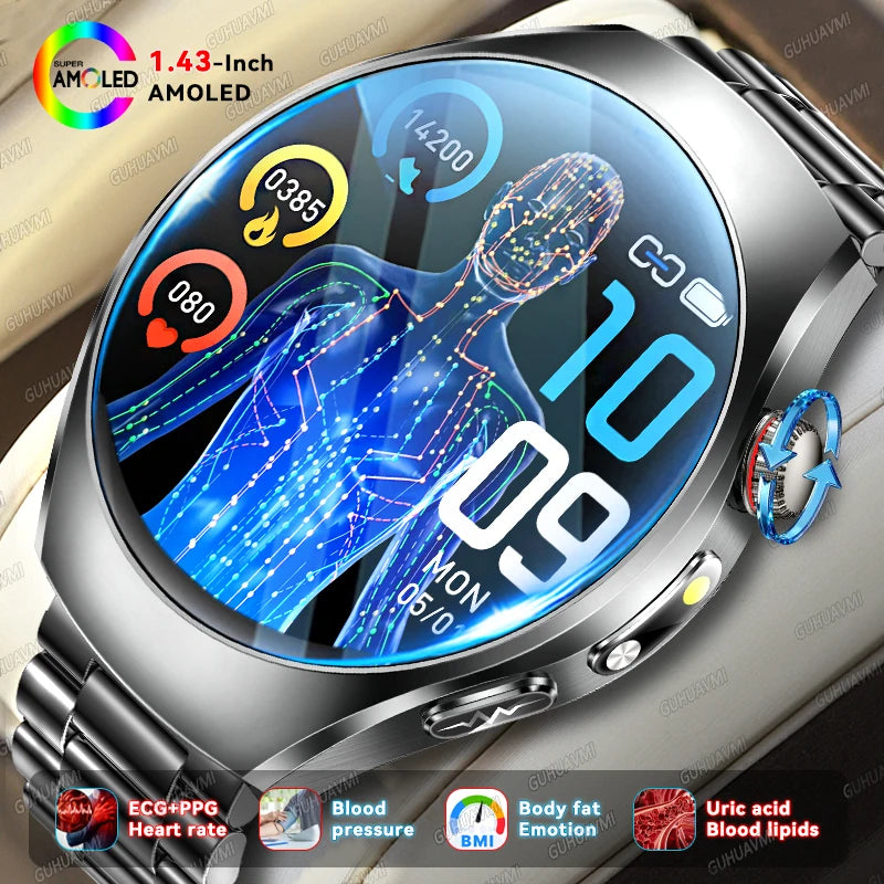 2026New Health Care Analysis ECG+PPG Smart Watch Blood pressure Fitness Uric Acid Blood lipids Bluetooth Call Clock Smartwatches Magic Electronics S10cc3f227f034e63b4cab5edc1bb54a0g