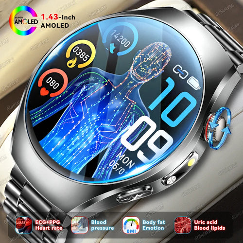 2026New Health Care Analysis ECG+PPG Smart Watch Blood pressure Fitness Uric Acid Blood lipids Bluetooth Call Clock Smartwatches Magic Electronics S10cc3f227f034e63b4cab5edc1bb54a0g