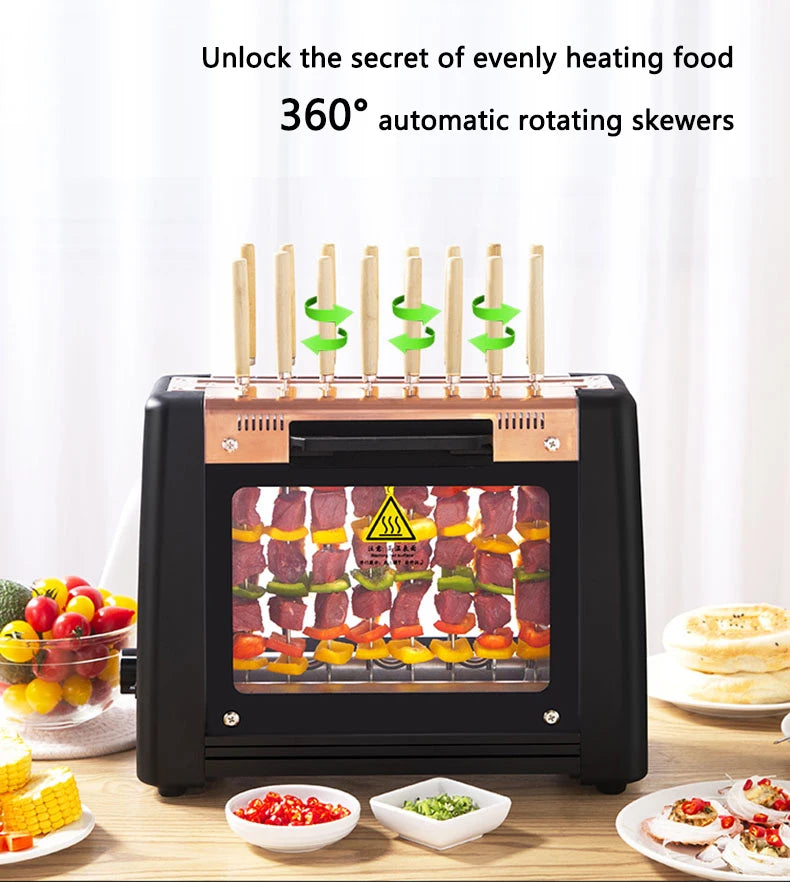 Barbecue Grill Household Automatic Rotating Skewers Machine Smokeless Rotary Electric Grill 220V/1200W Barbecue Grill Magic Electronics S10fbde9b49ba48569dd2d742b7d4ee4c7