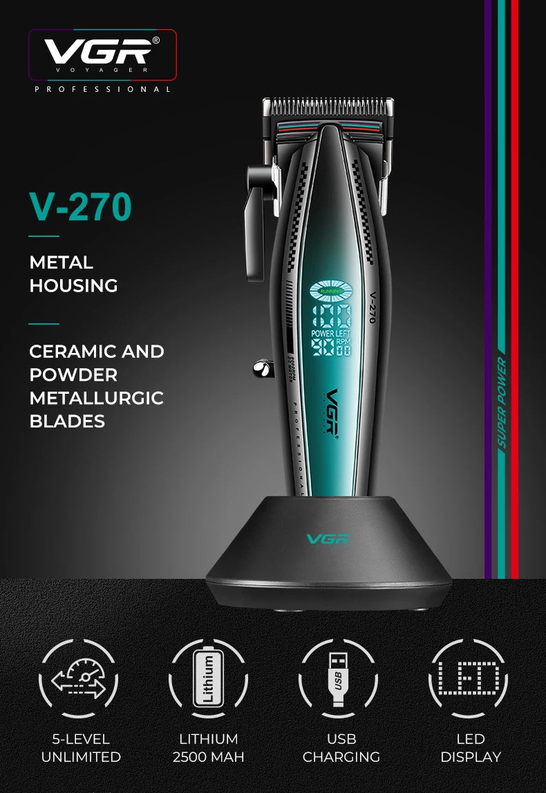 VGR V-270 High end Hair Clipper Set Hair Salon Household Electric Hair Clipper Metal Mech Wind Alloy Blade 9000 RPM Hair Trimmer Magic Electronics S11cfd340d1984a558153f3e062f012a0V_6d2d89c2-c882-418b-8a04-fe39a6e0d708