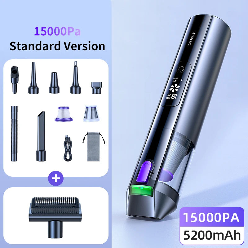 Cafele 15000Pa Wireless Vacuum Cleaner Portable Air Pump Vacuum Sealer Powerful Air Blower 4-in-1 For Car Home Office PC Clean Product Bundle 2 Magic Electronics S12a27f407b10458a9f3e8d50ce6e09c1y Product Bundle 2