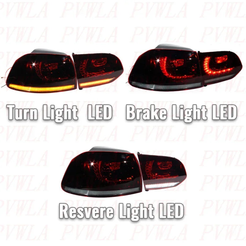 LED Tail Light For Golf 6 MK6 R20 GTD GTI 2009 2010 2011 2012 2013 1 Set LED Dark Red Flowing Rear Lamp Brake Light Magic Electronics S12b89c2927d54a0fb097955a7c140ba6M