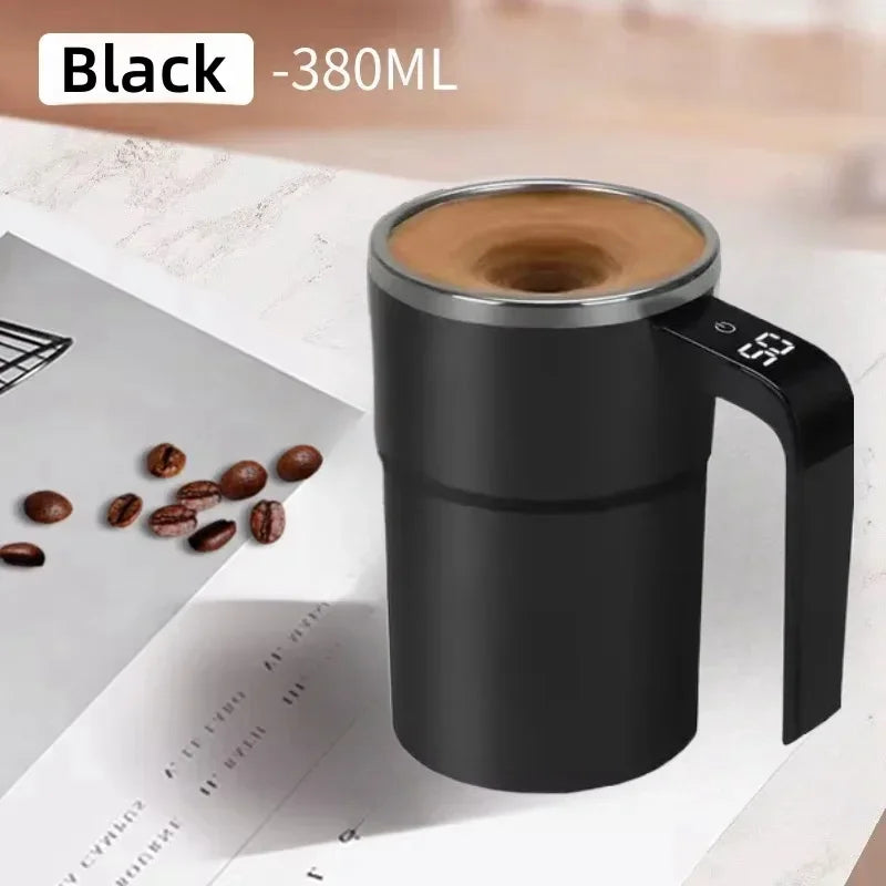 Automatic Stirring Cup Rechargeable Portable Coffee Electric Stirring Stainless Steel Mixer Rotating Magnetic Self Stirring Mugs black Magic Electronics S1362aa9c68b944008a29842bda44e9b3M black