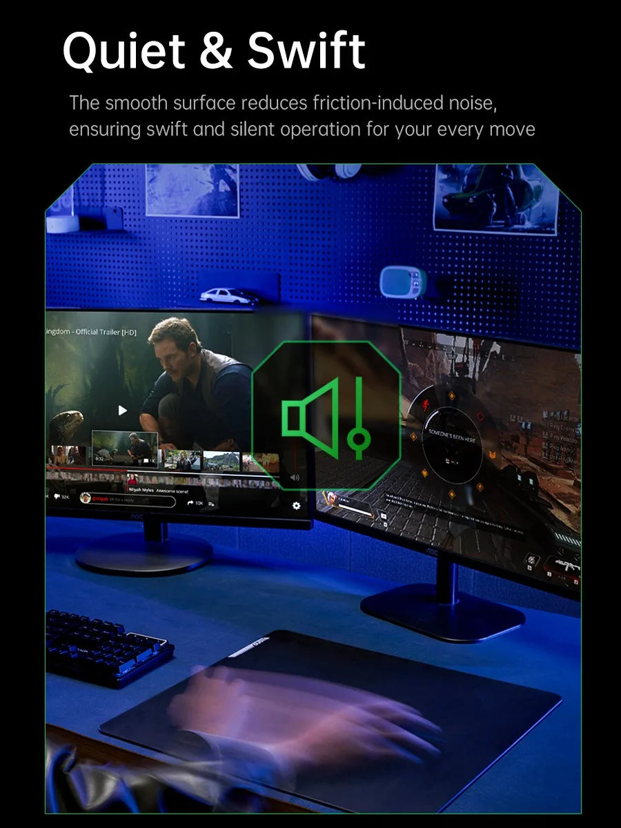 LLANO Tempered Glass Gaming Mouse Pad Game FPS High Speed Smooth CSGO Waterproof and Sweat-proof Table Mat Games Dorm Gifts espo Magic Electronics S1450a0661a01499f8124f7f4aebbe27fx