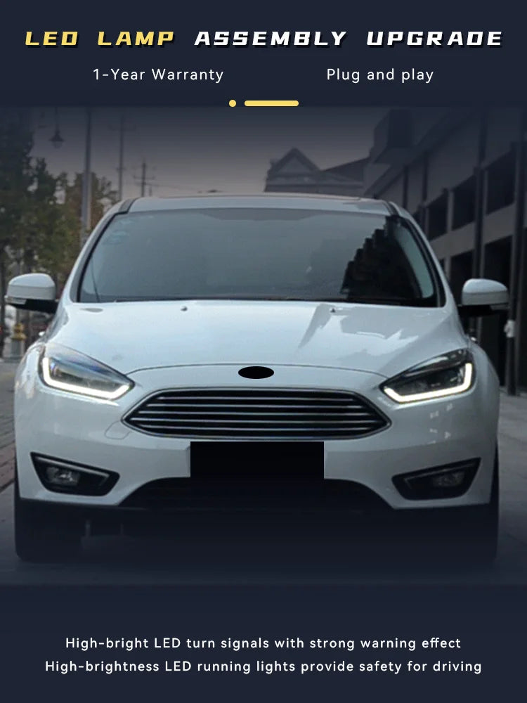 Headlights For Ford Focus 2015 2016 2017 2018 LED Head Lamp Styling DRL Front Signal Projector Lens Auto Tools Car Accessories - Magic Electronics