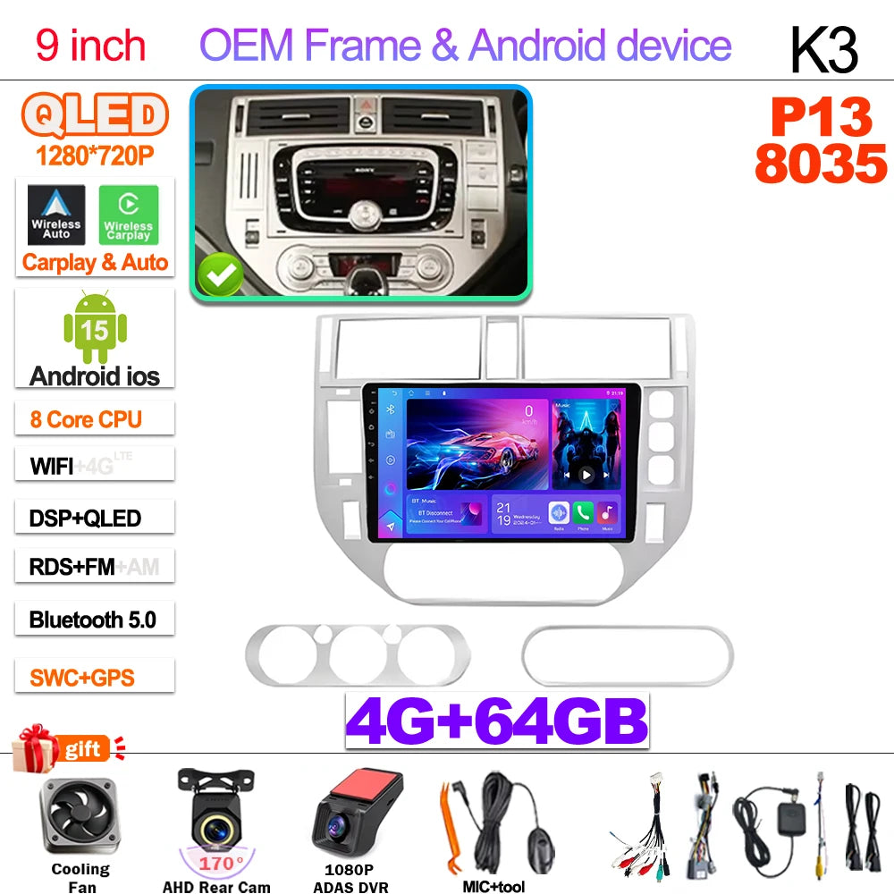 Android 15 Car Radio For Ford Kuga MK1 2008-2012 Multimedia Player Stereo Navigation GPS Wireless Bluetooth Head Unit WIFI 5G 4-64G-DVR WIFI Magic Electronics S14d9d1db83174841848c2fdbff11bba45 4-64G-DVR WIFI