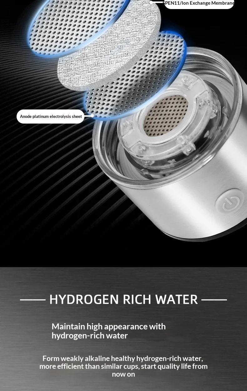 Portable Hydrogen Water Generator Bottle Rechargeable Electric Alkaline Ionizer Cup Hydrogen-Rich Water Health Care Magic Electronics S14f6bd10808c40cabc85102908cd0c00E