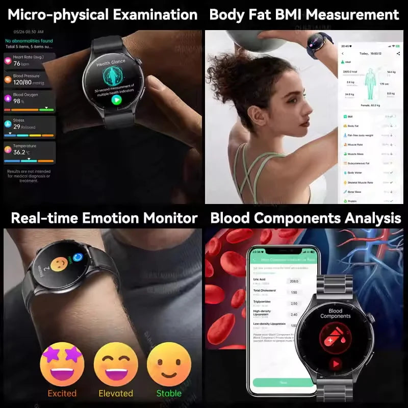 New upgrade High end Analysis Health Smart Watch Sapphire screen ECG Uric Acid BP Blood Oxygen Body Fat HD Call NFC Smart Watch Magic Electronics S16c695a4535b425d9313e9d5f87edbafo