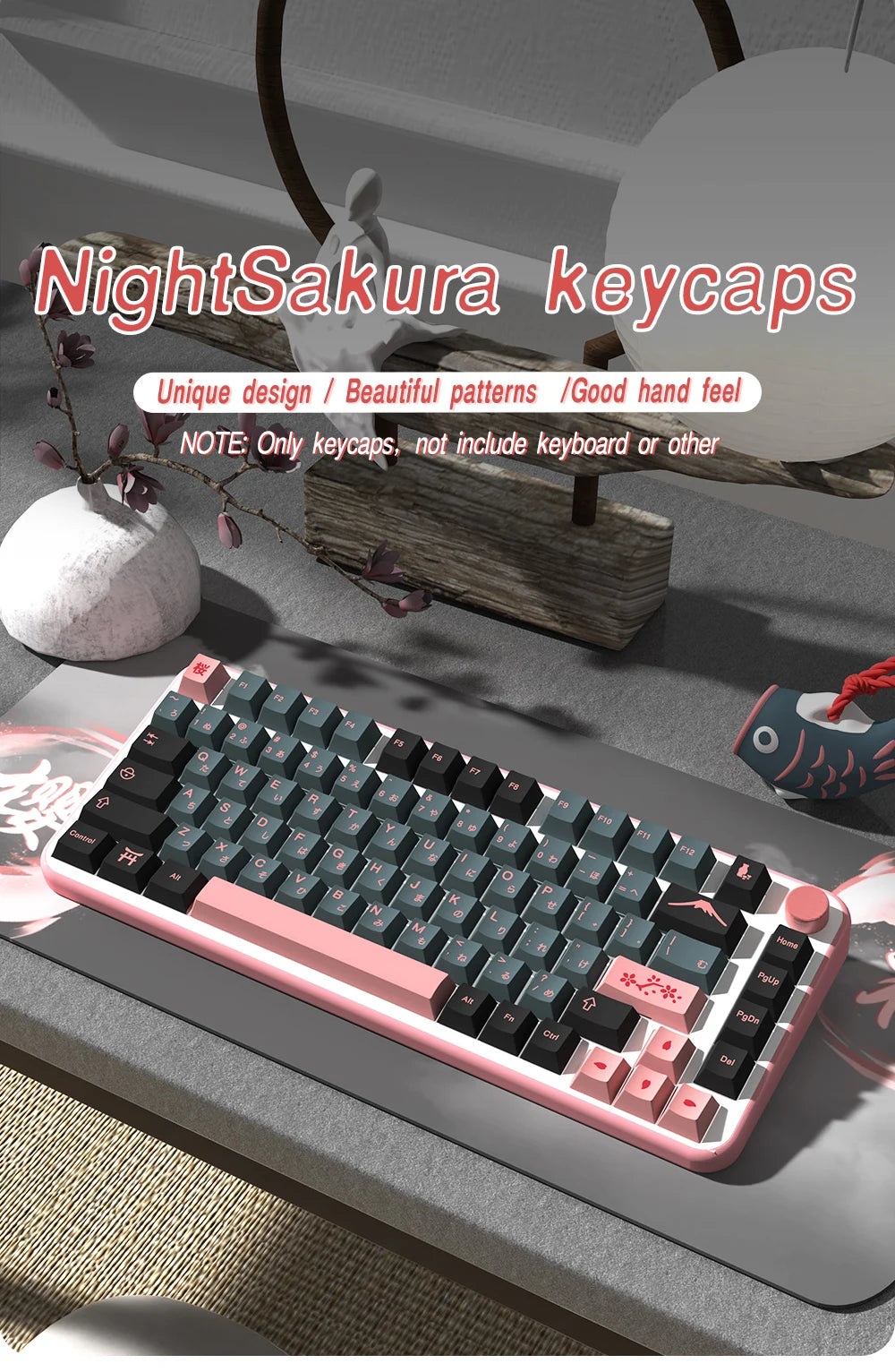 KYOMOT 156 Keys Night Sakura Keycaps German French Korean PBT Cherry Profile Anime ISO Keycaps for MX Switch Mechanical Keyboard Magic Electronics S184e1ea5ccd348b2bed668db244102f2P