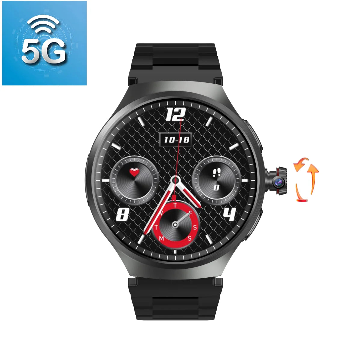 Original VP50 Smartwatch 4G/5G Sim Card Android 10.0 System 180° Pull out Camera GPS WIFI Play Game Compass NFC WIFI Smart Watch Magic Electronics S186663914b284a43be34a9b76800238ay