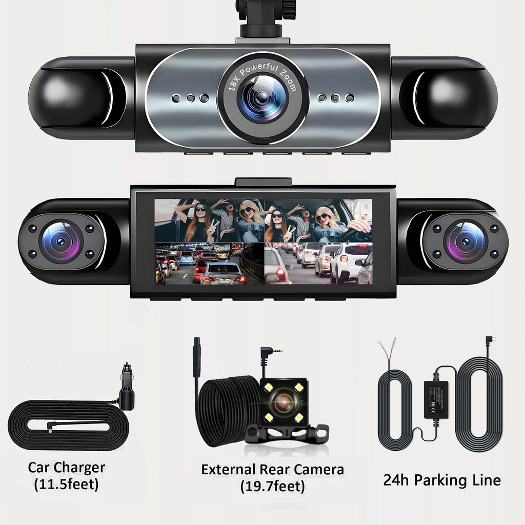4 Channel Dash Cam 360° Car Video Recorder Black Box with Night Vision 24/7 Parking Monitor G-Sensor Loop Recording auto parts Add Hardwire Magic Electronics S190089e2368649b38136f371aca8d0ceG Add Hardwire