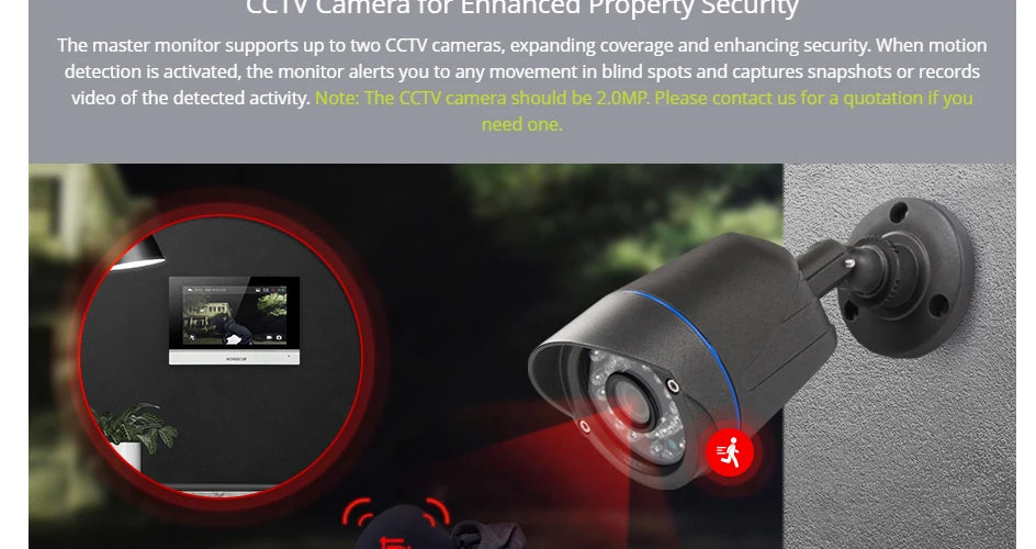 HOMSECUR 4 Wire Tuya Smart APP HD Video House Door Phone Kit with 7" Touch Screen Monitor IP65 Doorbell Camera Record Snapshot - Magic Electronics